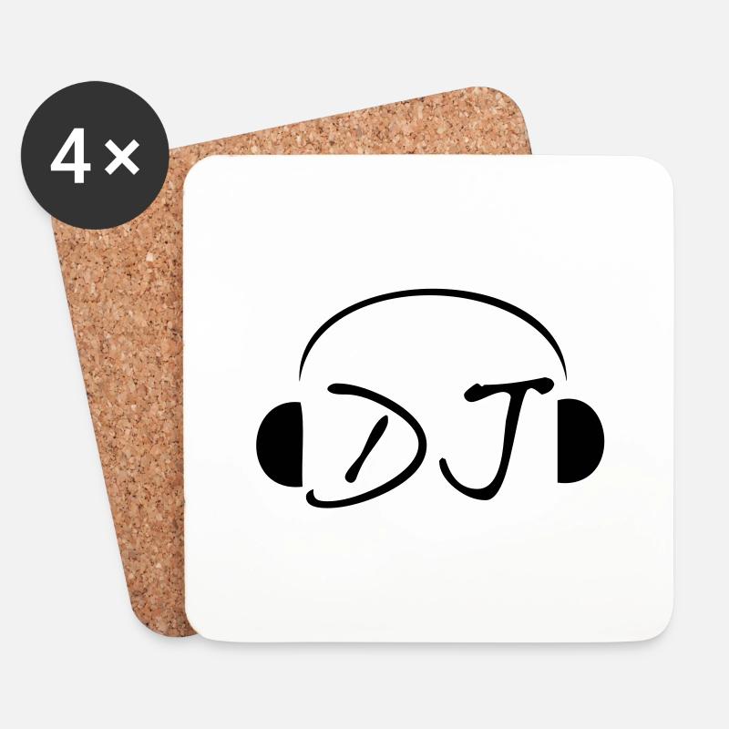 Dj - Untersetzer (4er-Set) - Weiß