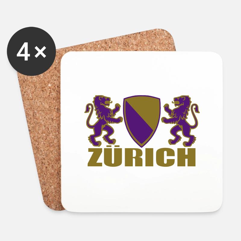 zürich - Untersetzer (4er-Set) - Weiß