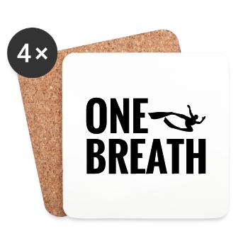 One Breath Freedive Apnea - Untersetzer (4er-Set) - Weiß - Vorne