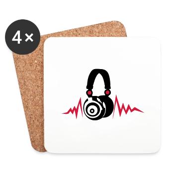 egaliseur casques dj audio music zik14 - Dessous de verre (lot de 4) - blanc - Devant