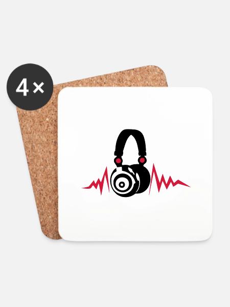 Equalizer Audio-Musik-Kopfhörer DJ zik14 - Untersetzer (4er-Set) - Weiß
