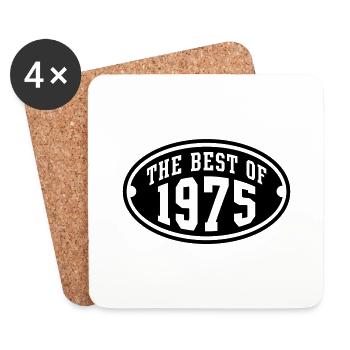 LE MEILLEUR DE 1975 - conception Anniversaire - Dessous de verre (lot de 4) - blanc - Devant
