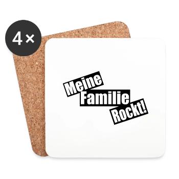 my family rocks - Coasters (set of 4) - white - Front