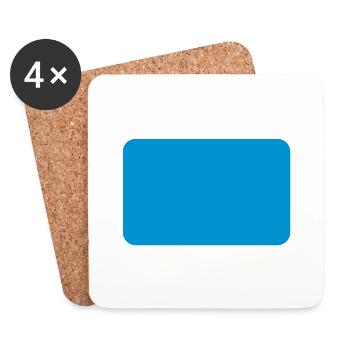 carré rectangle rectangles triangle - Dessous de verre (lot de 4) - blanc - Devant