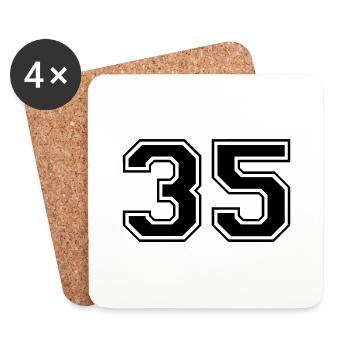 35 - Dessous de verre (lot de 4) - blanc - Devant