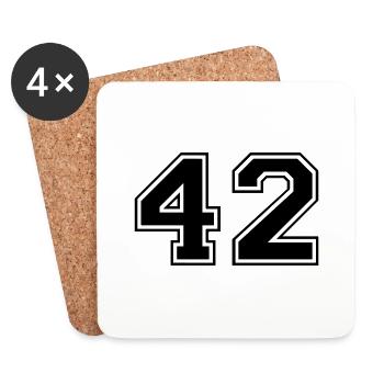 42 - Dessous de verre (lot de 4) - blanc - Devant