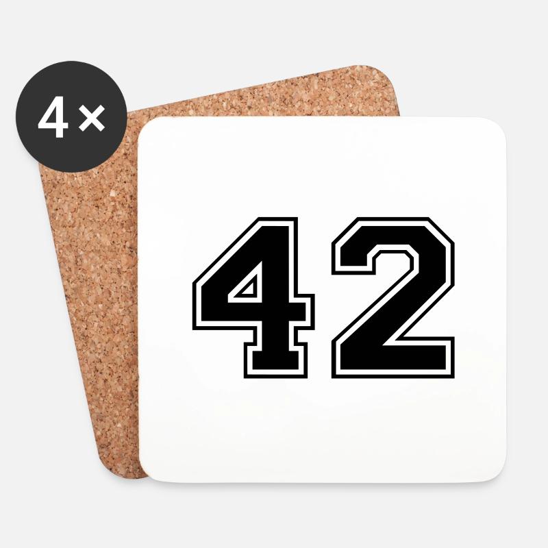 42 - Coasters (set of 4) - white