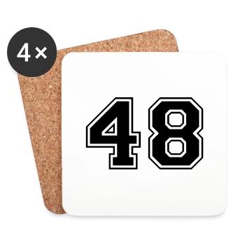 48 - Coasters (set of 4) - white - Front