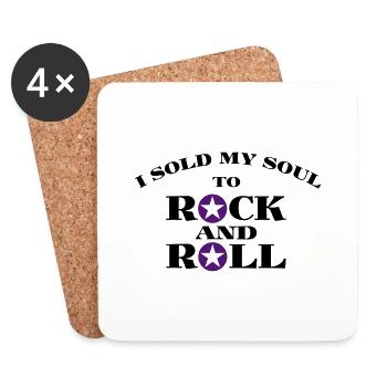 I Sold My Soul To Rock And Roll - Untersetzer (4er-Set) - Weiß - Vorne