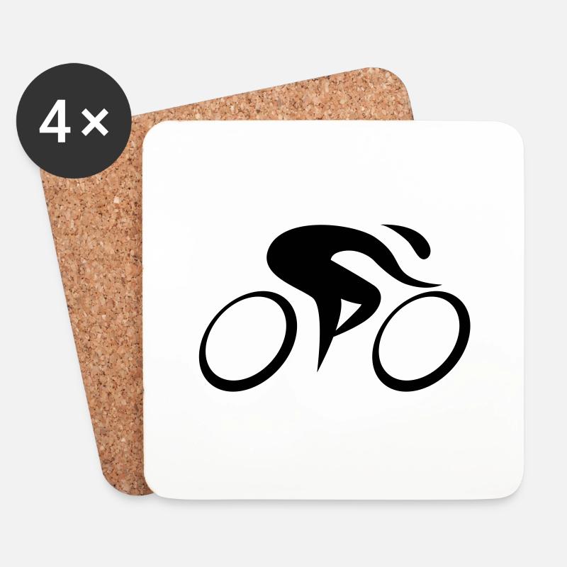 Rennrad - Untersetzer (4er-Set) - Weiß