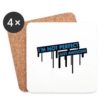 im_not_perfect_just_awesome_graffiti - Untersetzer (4er-Set) - Weiß - Vorne