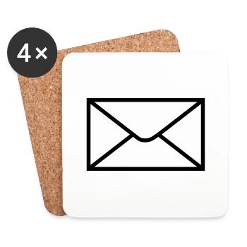 mail_post__f1 - Untersetzer (4er-Set) - Weiß - Vorne