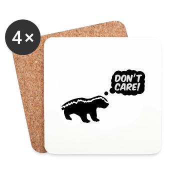 honey_badger_dont_care_2 - Untersetzer (4er-Set) - Weiß - Vorne