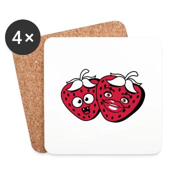 équipe couple paerchen amour amour femme femme ma - Dessous de verre (lot de 4) - blanc - Devant