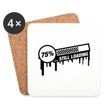 still_loading_graffiti_qu1 - Dessous de verre (lot de 4) - blanc - Devant