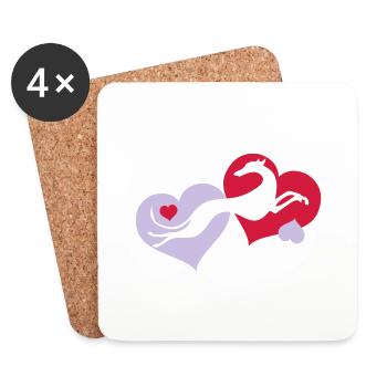 levrier_valentin2 - Coasters (set of 4) - white - Front