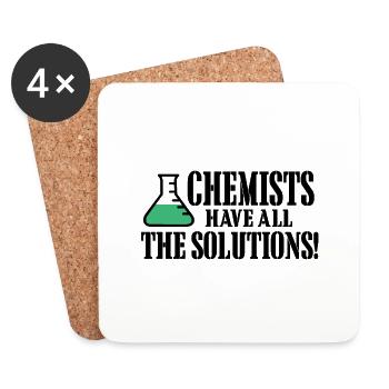 Étudiant en chimie - Dessous de verre (lot de 4) - blanc - Devant