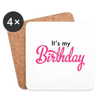 Geburtstag - Untersetzer (4er-Set) - Weiß - Vorne