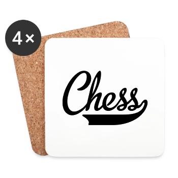 Schach - Untersetzer (4er-Set) - Weiß - Vorne