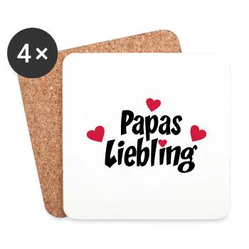 Papa - Untersetzer (4er-Set) - Weiß - Vorne