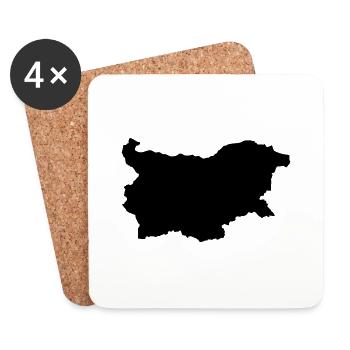 Bulgaria map - Coasters (set of 4) - white - Front