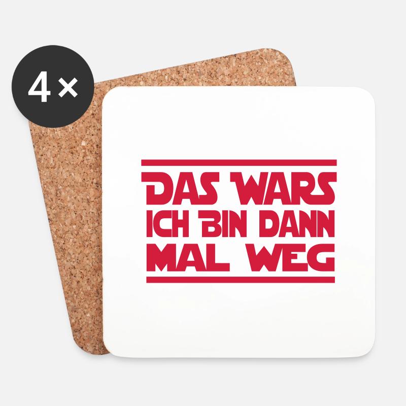 Junggesellenabschied - Untersetzer (4er-Set) - Weiß