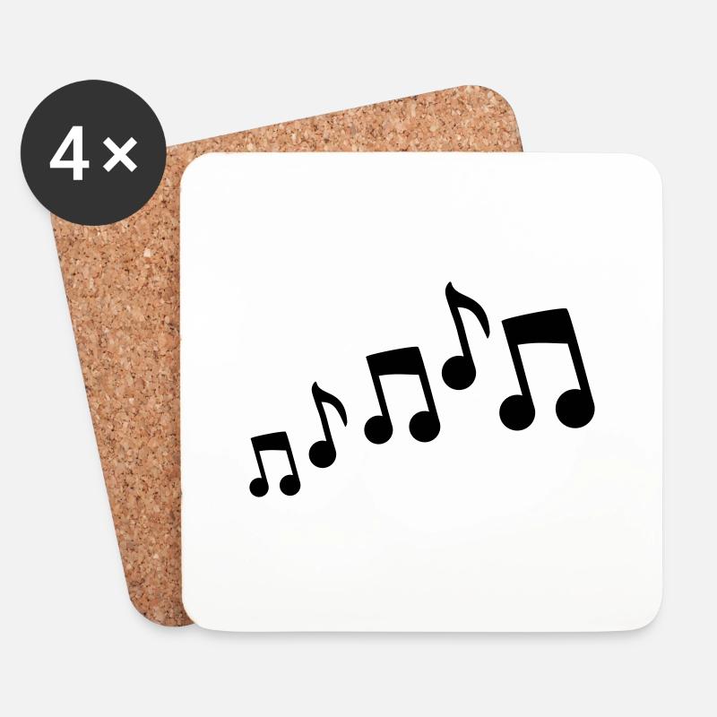 Music Design - Untersetzer (4er-Set) - Weiß