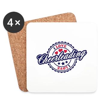 i_love_cheerleading_gx2 - Coasters (set of 4) - white - Front