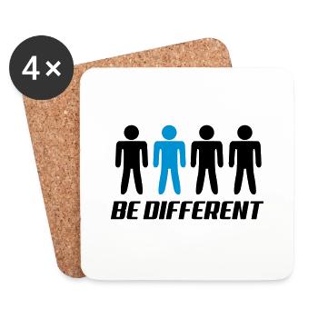 be_different - Untersetzer (4er-Set) - Weiß - Vorne