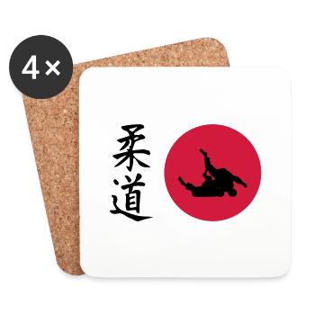 Judo - Coasters (set of 4) - white - Front