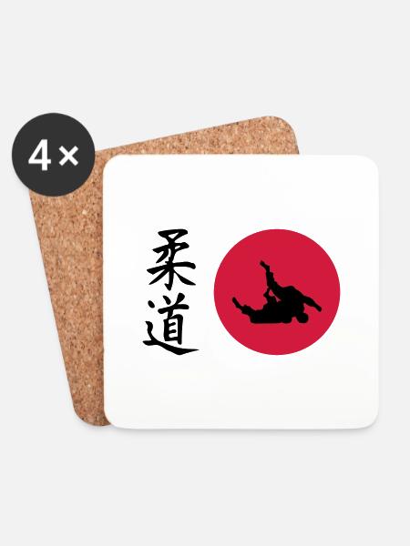Judo - Untersetzer (4er-Set) - Weiß