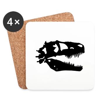 T-rex - Coasters (set of 4) - white - Front