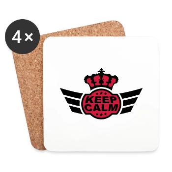 Keep Calm - Coasters (set of 4) - white - Front