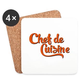 chef - Coasters (set of 4) - white - Front