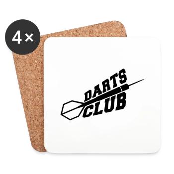 Darts Club Logo - Dessous de verre (lot de 4) - blanc - Devant