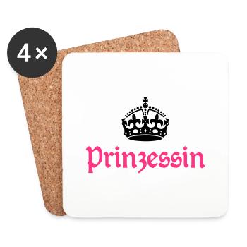 Princess with crown - Coasters (set of 4) - white - Front