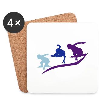 short track track animation group - Coasters (set of 4) - white - Front