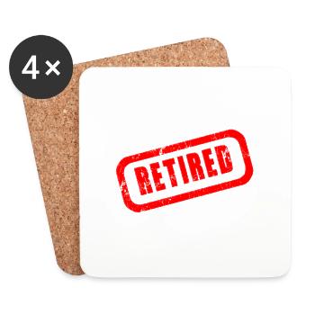 Pensioner Retirement Pensioner Pension Gift - Coasters (set of 4) - white - Front