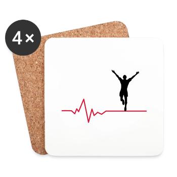 Jogger Puls - Untersetzer (4er-Set) - Weiß - Vorne
