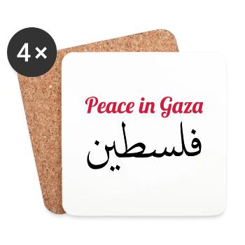 Peace in Gaza - Coasters (set of 4) - white - Front