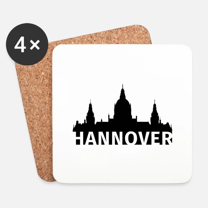 Hannover - Untersetzer (4er-Set) - Weiß