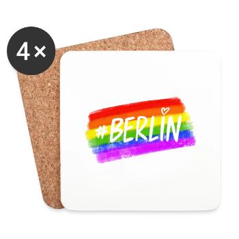 Berlin Pride - Untersetzer (4er-Set) - Weiß - Vorne