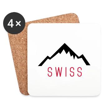 Swiss Alps - Untersetzer (4er-Set) - Weiß - Vorne