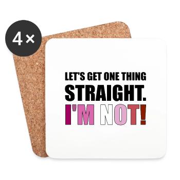 Lesbian LGBT Gay Pride Rainbow CSD Love - Coasters (set of 4) - white - Front