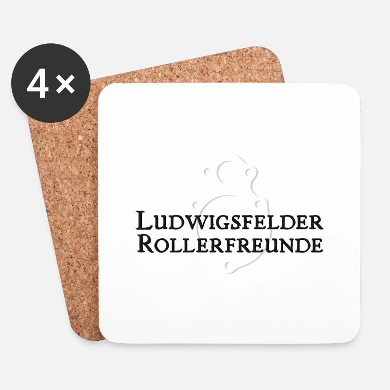 IWL Ludwigsfelde Roller Wiesel Berlin Troll - Untersetzer (4er-Set) - Weiß