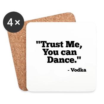 You can Dance - Vodka - Dessous de verre (lot de 4) - blanc - Devant