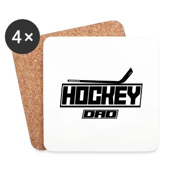 hockey dad - Untersetzer (4er-Set) - Weiß - Vorne