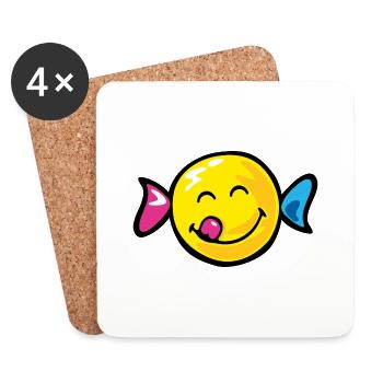 Smiley Sweety - Coasters (set of 4) - white - Front