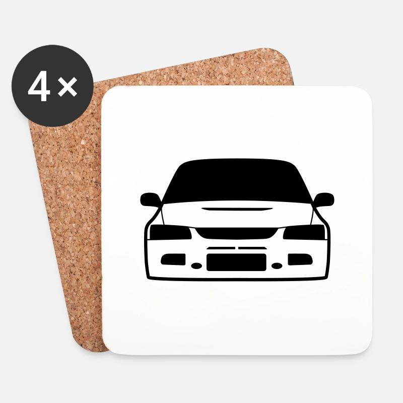 JDM Evo9 | T-shirts JDM - Untersetzer (4er-Set) - Weiß