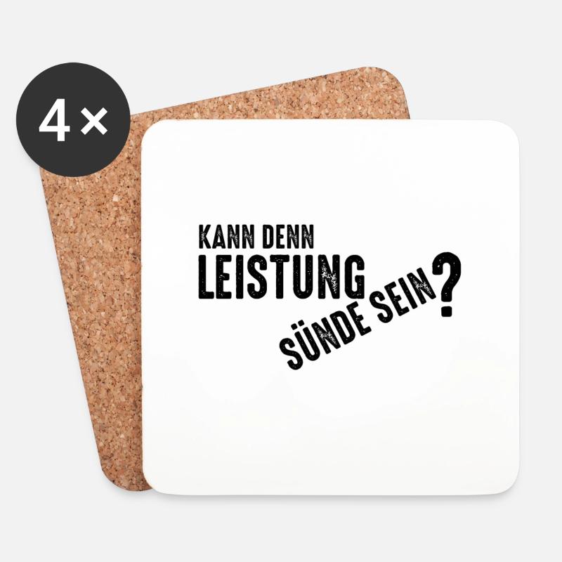 Tuning - Kann den Leistung Sünde sein? - Untersetzer (4er-Set) - Weiß